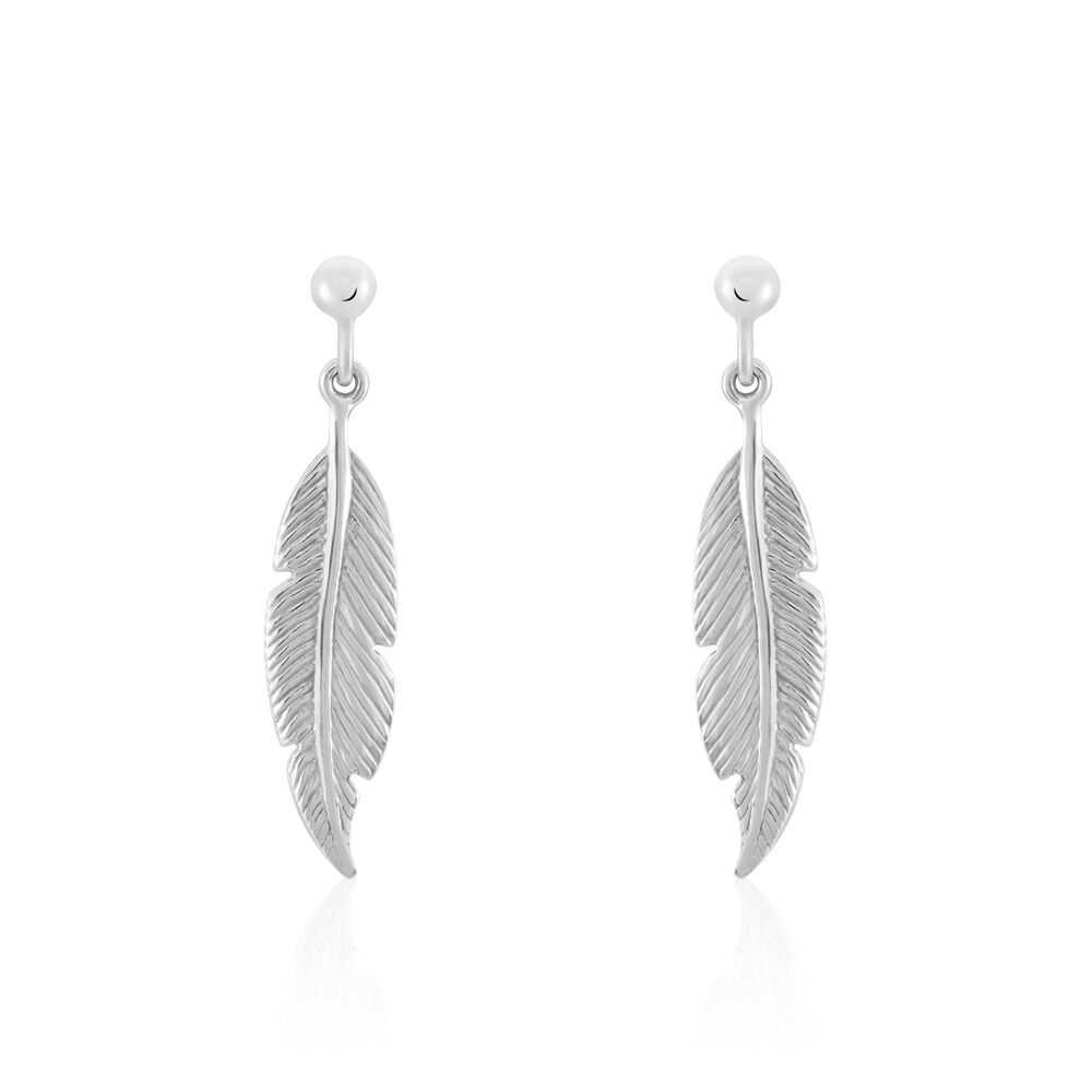 Boucles D'oreilles Pendantes Argent Blanc Irene - Pendantes Femme | Marc Orian