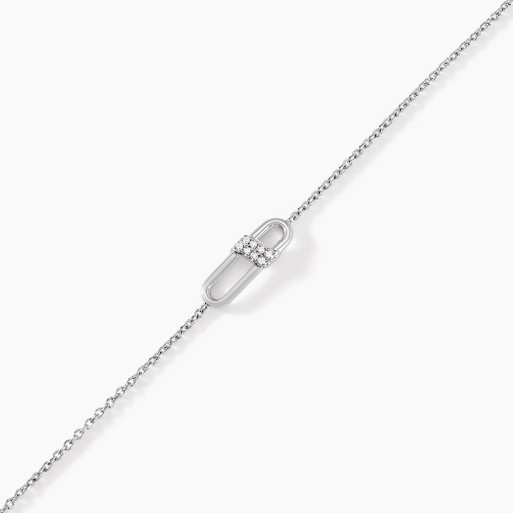 Bracelet Olimpia Argent Blanc Diamant Synthétique - Bracelets chaînes Femme | Marc Orian