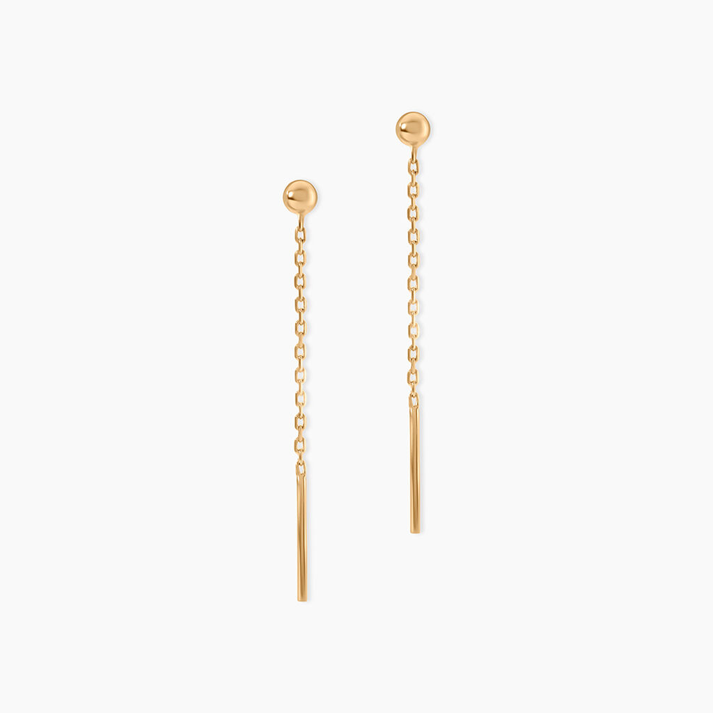 Boucles D'Oreilles Pendantes Falone Plaqu&eacute; Or Jaune - Pendantes Femme | Marc Orian