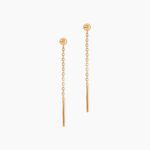 Boucles D'Oreilles Pendantes Falone Plaqu&eacute; Or Jaune - Pendantes Femme | Marc Orian