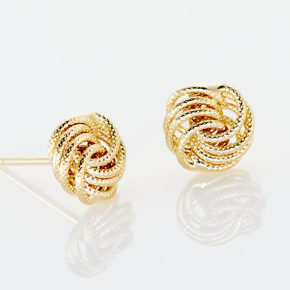 Boucles D'oreilles Puces Ilhame Nid Or Jaune - Puces Femme | Marc Orian