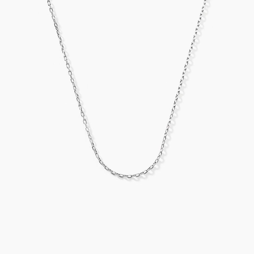 Cha&icirc;ne Igoa Maille For&ccedil;at Diamantee Or Blanc - Chaines Unisex | Marc Orian