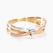Bague Solitaire Gisla Or Tricolore Diamant