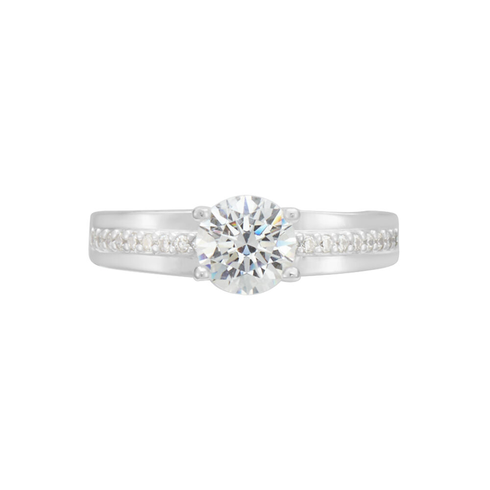 Bague Solitaire Mercan Argent Blanc Oxyde De Zirconium - Solitaires Femme | Marc Orian