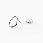 Boucles D'Oreilles Puces Paros Argent Blanc - Puces Femme | Marc Orian