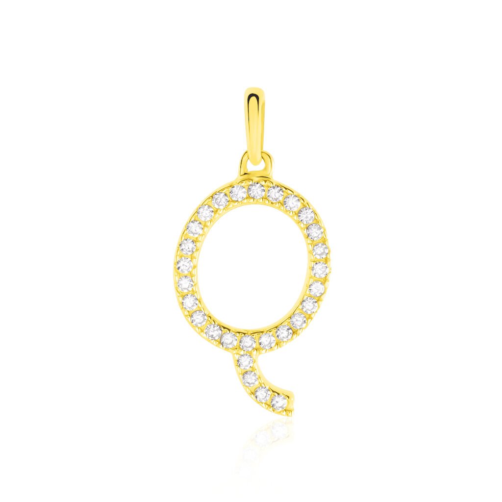 Pendentif Lettre Q Or Jaune Oxyde - Pendentifs Famille | Marc Orian
