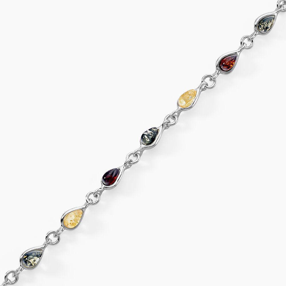 Bracelet Argent Blanc Weronika Ambre - Bracelets chaînes Femme | Marc Orian