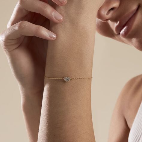 Bracelet Plaqué Or Nafissa Oxydes De Zirconium - Bracelets chaînes  | Marc Orian