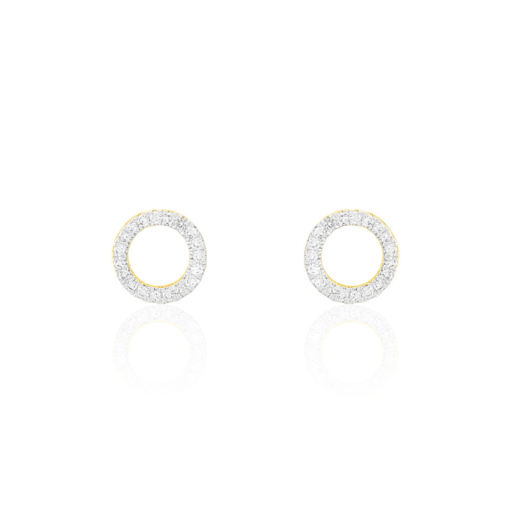 Boucles D'oreilles Puces Maude Or Jaune Diamant - Puces Femme | Marc Orian