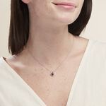 Collier Argent Blanc Clover Verre Oxydes De Zirconium - Colliers avec pierres Femme | Marc Orian