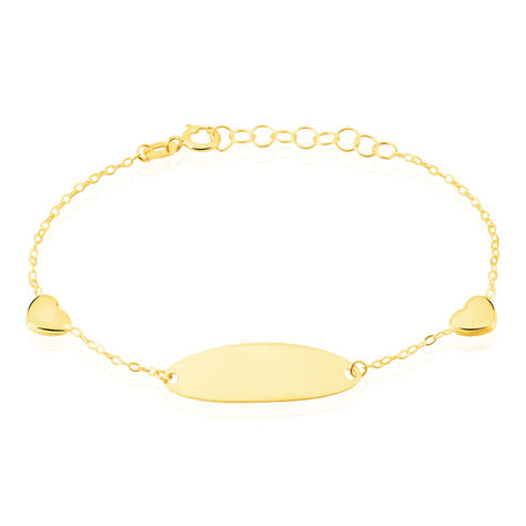 Bracelet Identité Helee Coeur Or Jaune - Gourmettes Enfant | Marc Orian