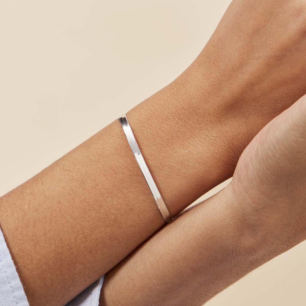Bracelet Argent Blanc Millo - Bracelets chaînes Femme | Marc Orian