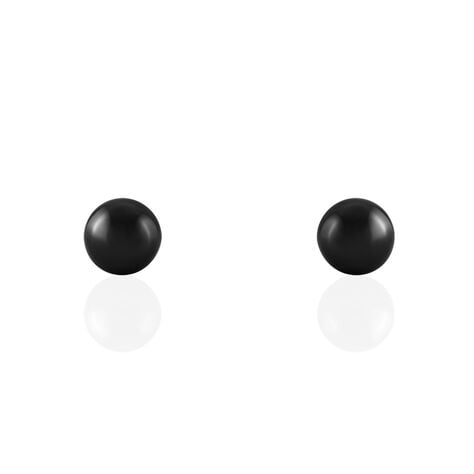 Boucles D'oreilles Puces Orbe Argent Blanc Céramique - Puces Femme | Marc Orian