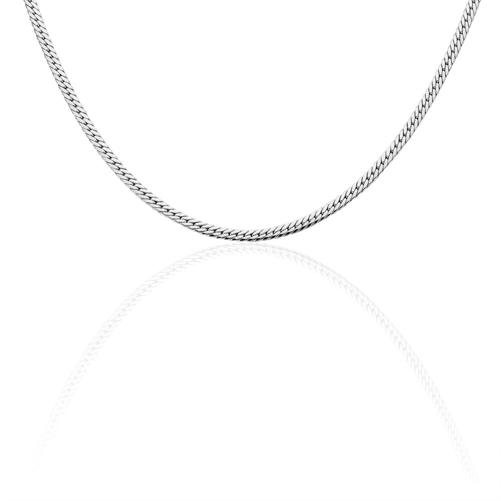 Collier Izel Maille Anglaise Or Blanc - Chaines Femme | Marc Orian