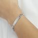 Bracelet Identité Casper Argent Blanc - Gourmettes Femme | Marc Orian