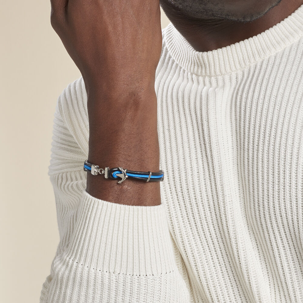 Bracelet Acier Blanc Penda - Bracelets cuir Homme | Marc Orian