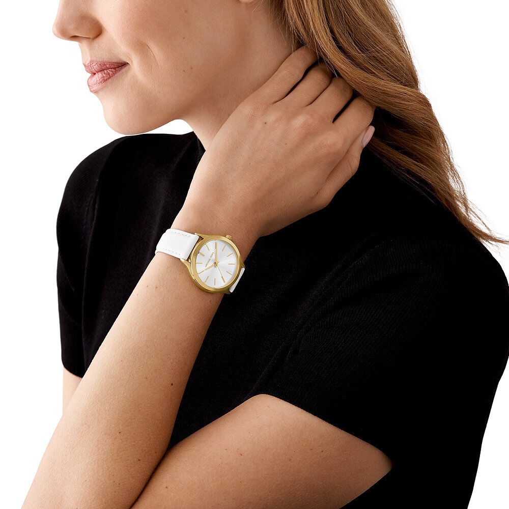 Montre Michael Kors Slim Runway Blanc - Montres étanches Femme | Marc Orian