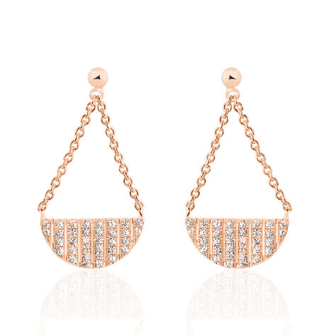 Boucles D'oreilles Pendantes Katia Argent Blanc Oxyde De Zirconium - Pendantes Femme | Marc Orian