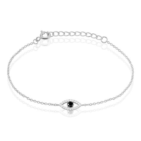 Bracelet Argent Blanc Shemsi Oxyde De Zirconium - Bracelets chaînes Femme | Marc Orian