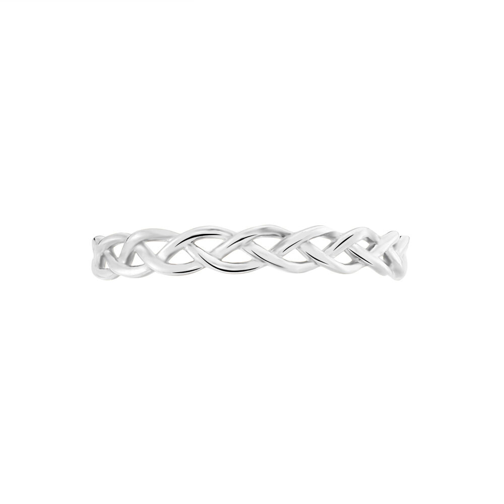Bague argent cheap tressé femme