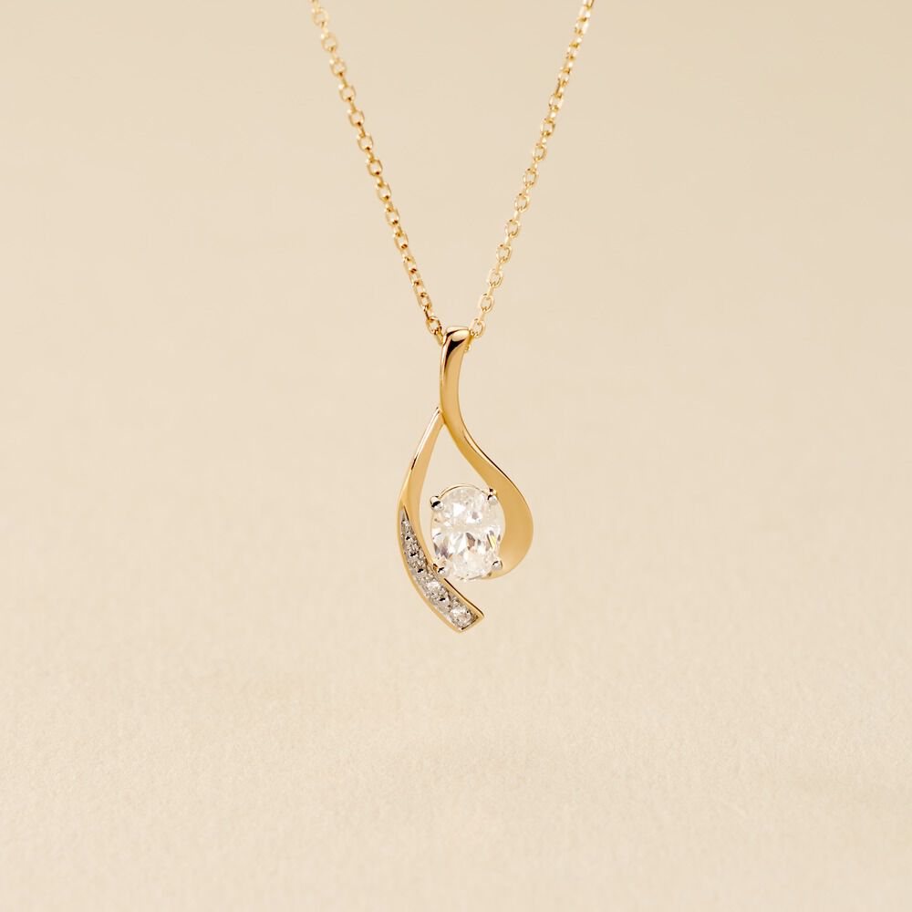 Collier Or Jaune Sagesse Oxydes De Zirconium - Colliers avec pierres Femme | Marc Orian