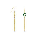 Boucles D'oreilles Pendantes L'incessante Or Jaune Malachite - Pendantes Femme | Marc Orian