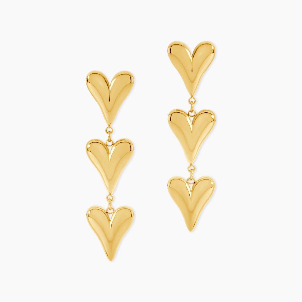 Boucles D'Oreilles Pendantes Suzan Acier Jaune - Pendantes Femme | Marc Orian