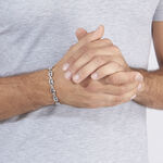 Bracelet Carrus Maille Grain De Cafe Argent Blanc - Bracelets mailles Homme | Marc Orian