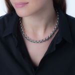 Collier Anta Maille Jaseron Argent Blanc - Chaines Femme | Marc Orian