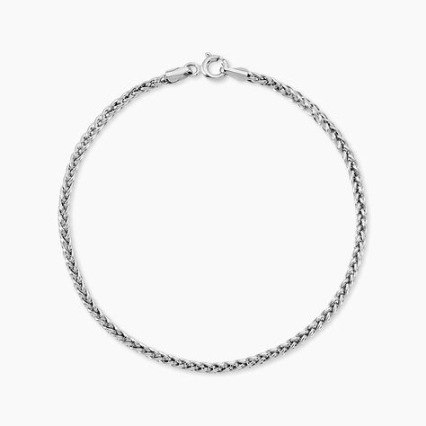 Bracelet Jany Maille Palmier Or Blanc - Bracelets mailles Femme | Marc Orian