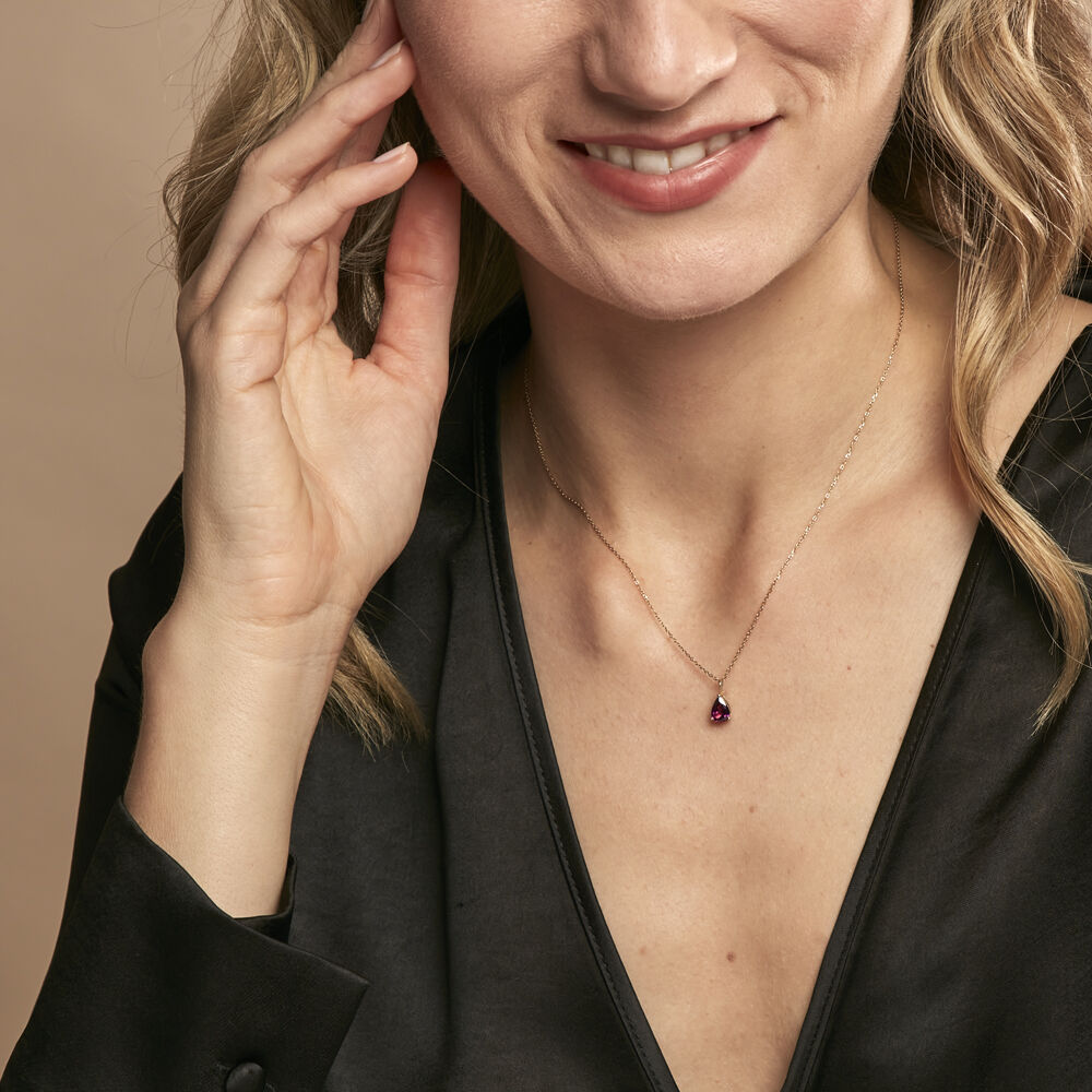 Collier Rhodolite Fever Or Jaune Rhodolite - Colliers avec pierres Femme | Marc Orian