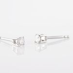Boucles D'oreilles Puces Or Blanc Victoria Diamants - Puces Femme | Marc Orian