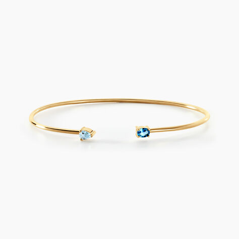 Bracelet Jonc Garden Or Jaune Topaze Oxyde De Zirconium - Bracelets joncs Femme | Marc Orian