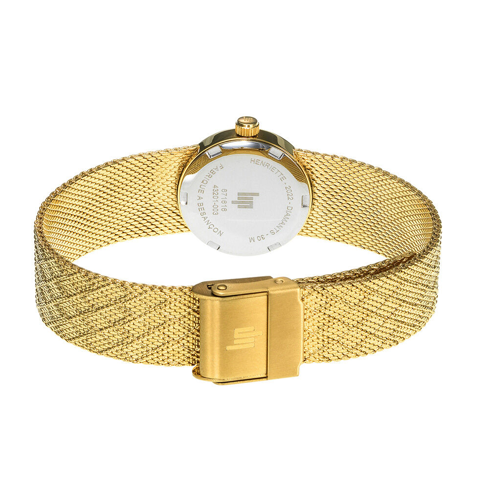 Montre Lip Henriette Diamant Nacre Noire - Montres étanches Femme | Marc Orian