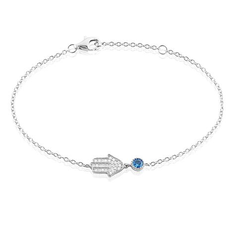 Bracelet Fidelma Argent Blanc Spinelle Oxyde De Zirconium - Bracelets chaînes Femme | Marc Orian