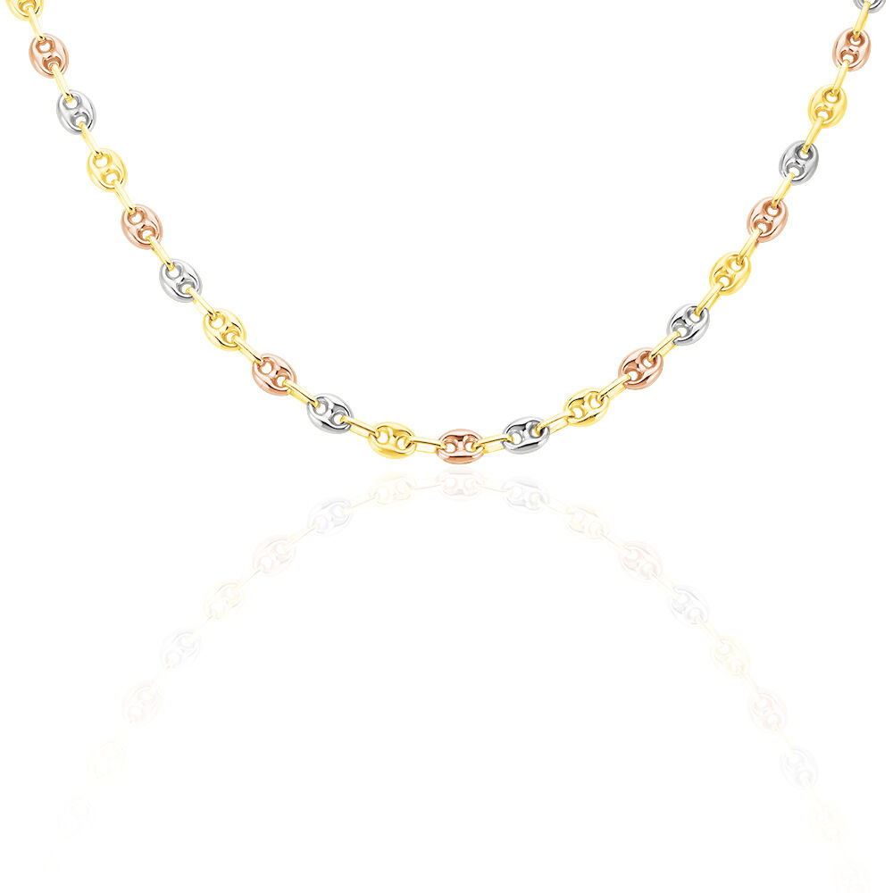 Collier Dami Maille Grain De Cafe Or Tricolore - Chaines Homme | Marc Orian