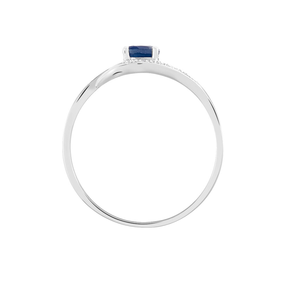 Bague Sagesse Or Blanc Saphir Et Diamant - Solitaires Femme | Marc Orian