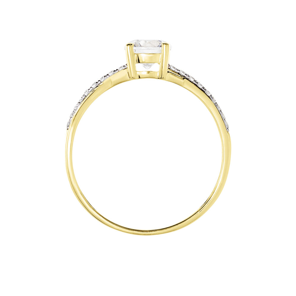 Bague Dana Or Jaune Oxyde De Zirconium - Solitaires Femme | Marc Orian