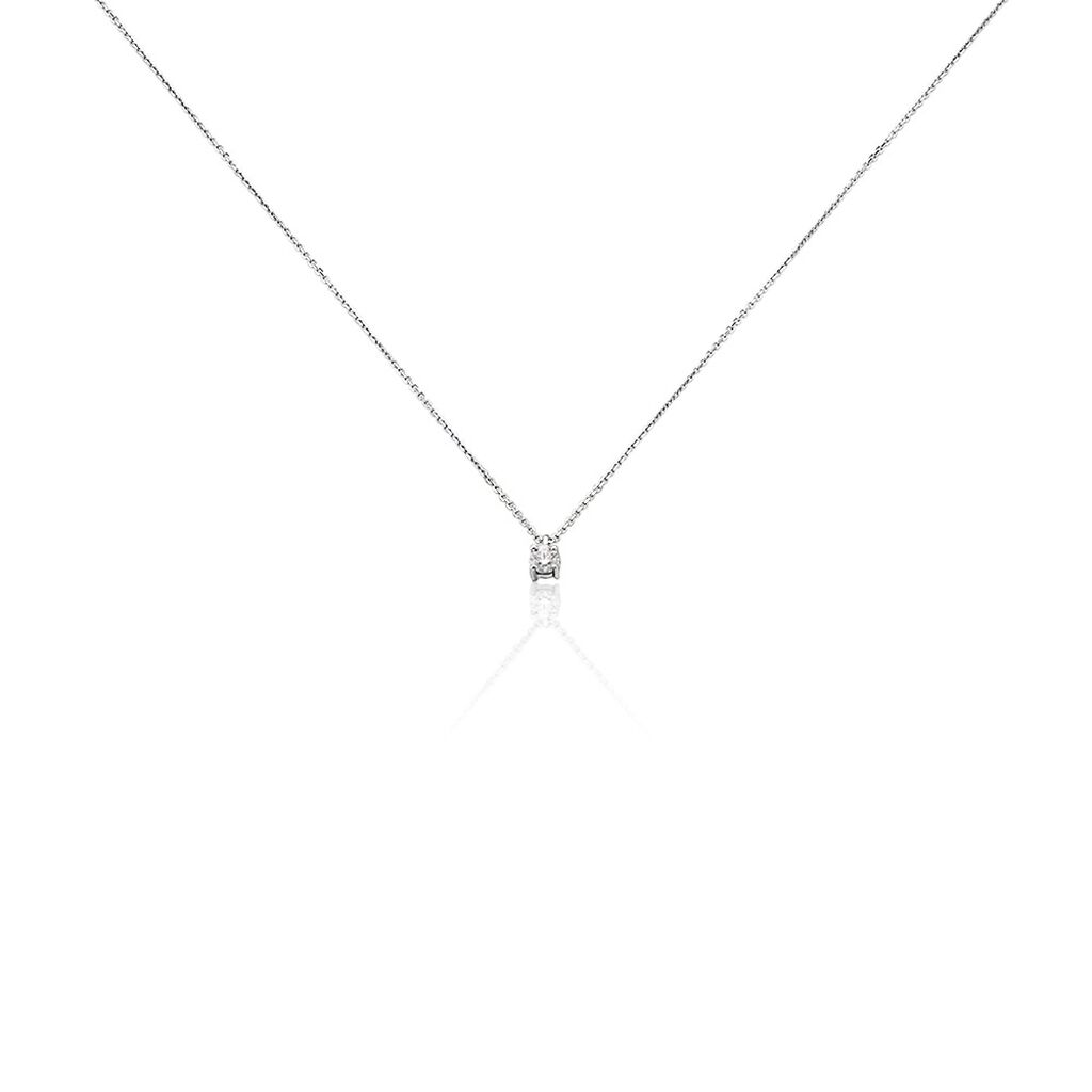 Collier Elfa Or Blanc Diamant - Colliers avec pierres Femme | Marc Orian