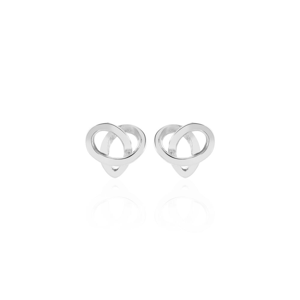 Boucles D'oreilles Puces Shainy Argent Blanc - Puces Femme | Marc Orian