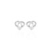 Boucles D'oreilles Puces Shainy Argent Blanc - Puces Femme | Marc Orian