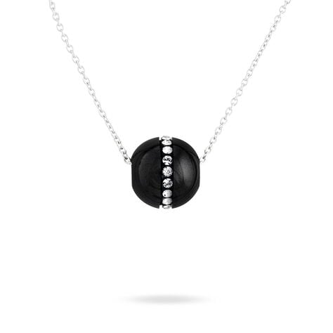Collier Nina Cera Argent Blanc Strass Et Céramique - Colliers avec pierres Femme | Marc Orian