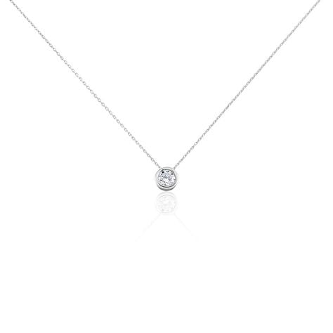 Collier Columbine Or Blanc Oxyde De Zirconium Blanc - Colliers avec pierres Femme | Marc Orian