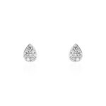 Boucles D'oreilles Puces Nevena Or Blanc Diamant - Puces Femme | Marc Orian