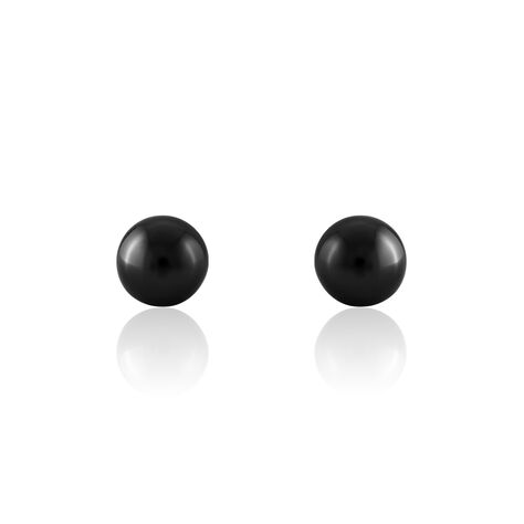 Boucles D'oreilles Puces Orbe Argent Blanc Céramique - Puces Femme | Marc Orian