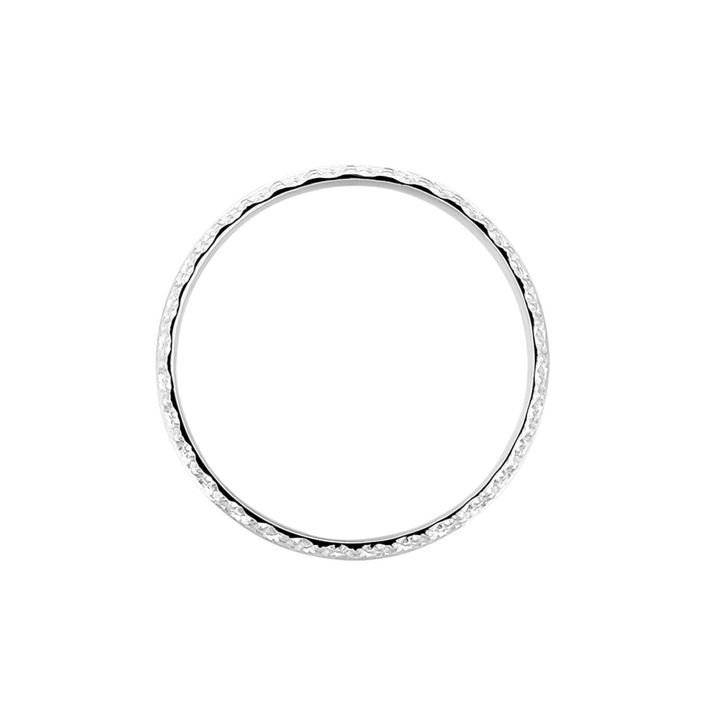 Alliance June 2 Rangs Diamantee Ruban Plat Or Blanc - Alliances duo Unisex | Marc Orian