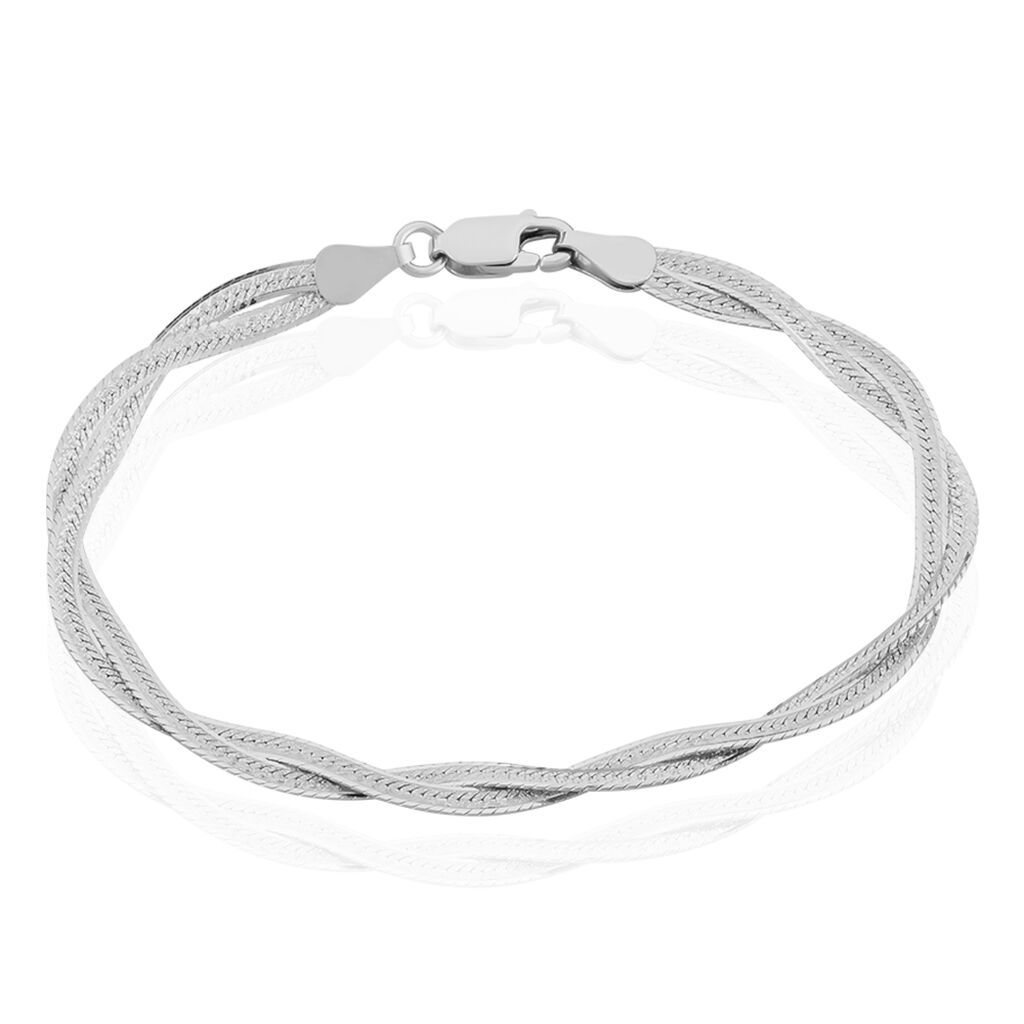 Bracelet Anaiz Argent Blanc - Bracelets mailles Femme | Marc Orian