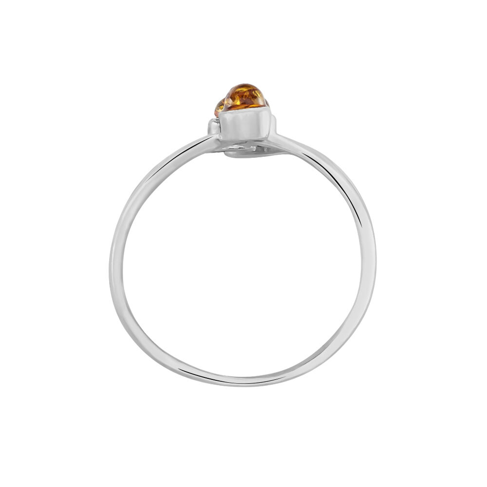 Bague Argent Blanc Accorus Ambre - Bagues vintage Femme | Marc Orian