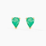 Boucles D'oreilles Puces Or Jaune Pluie D'Eclat Emeraude - Boucles d'oreilles mariage Femme | Marc Orian