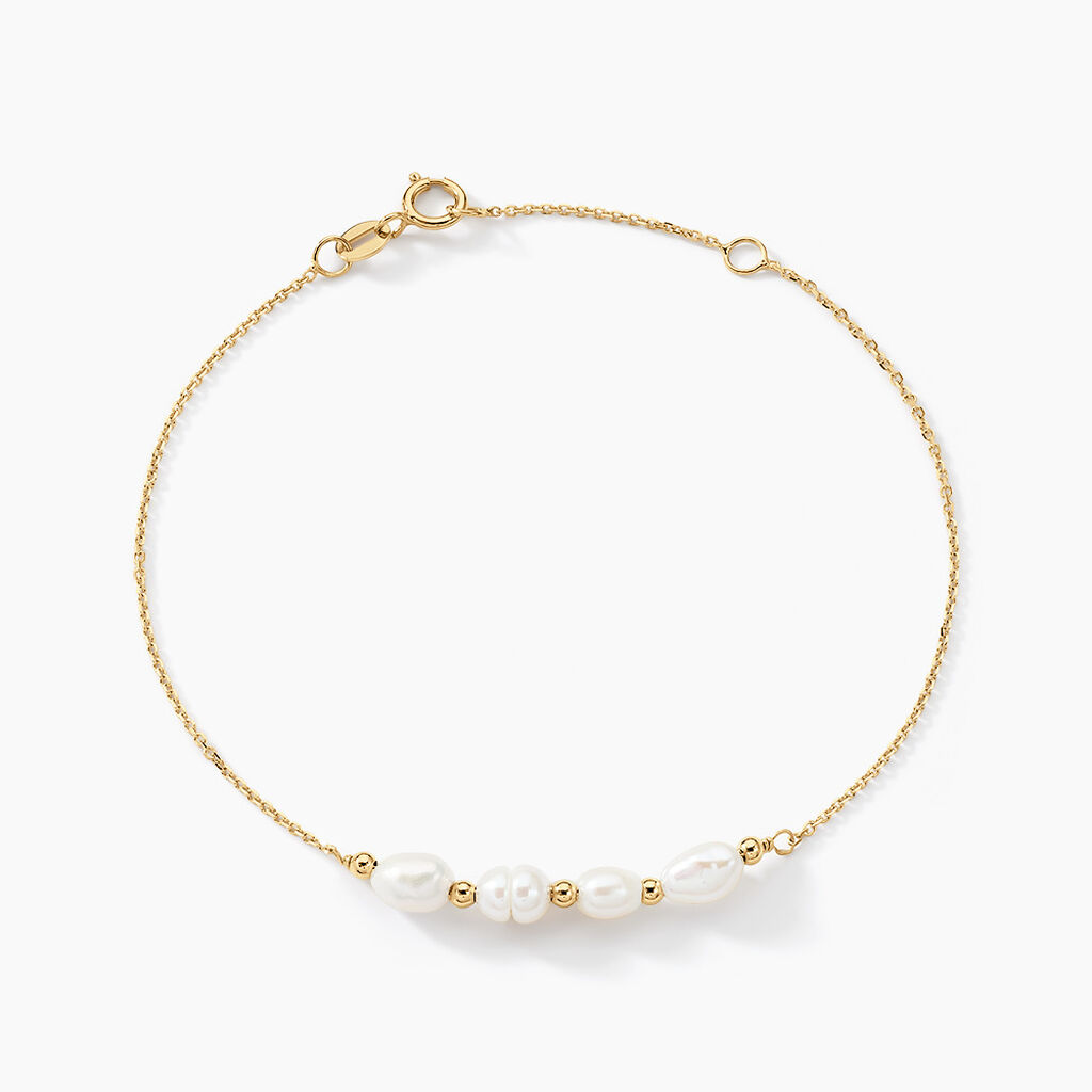 Bracelet Bron Or Jaune Perle De Culture - Bracelets cha&icirc;nes Femme | Marc Orian